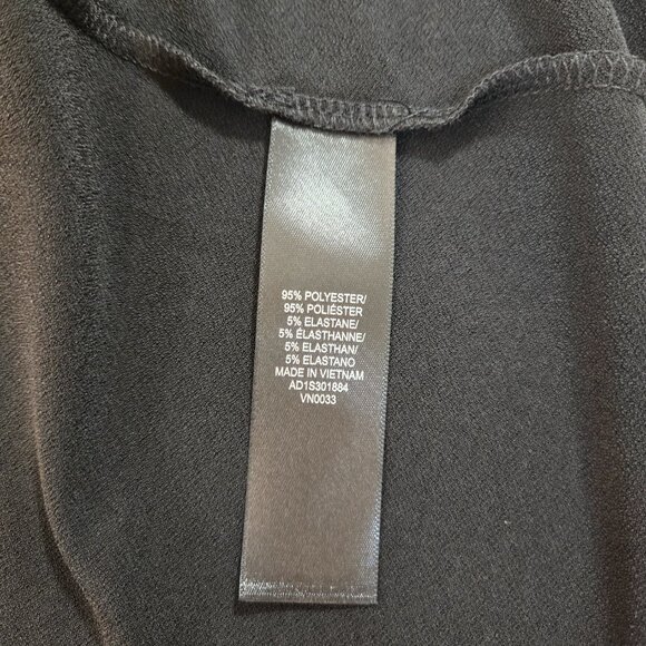 ADRIANNA PAPELL Solid Knit Long Sleeve Wing Full Button Black Shirt Size XXL NEW - Picture 12 of 16